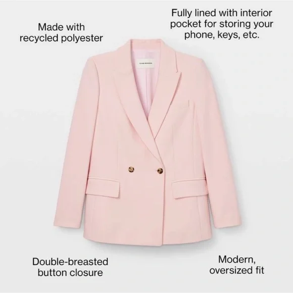 Club Monaco Light Pink Blazer - Picture 2 of 9